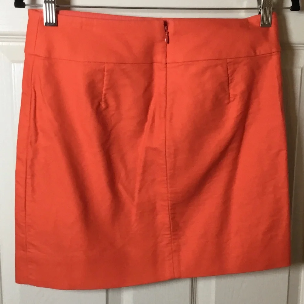 J. Crew Orange Women's Cotton A-line Mini Skirt - 2